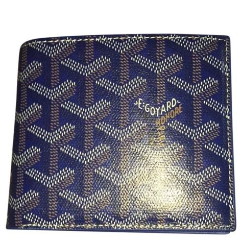 goyard bifold wallet blue.